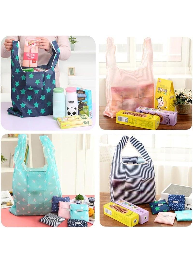 أكياس التسوق للبقالة القابلة لإعادة الاستخدام - أكياس التسوق الصديقة للبيئة القابلة للطي (4 حزمة) مقاومة للماء وغسالة الآلة - Image 4